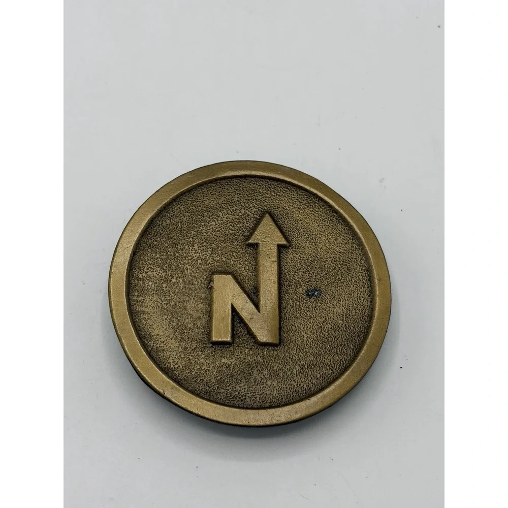 Northern Coal Company Belt Buckle Bronze Vintage Circular N Logo Hit Line USA